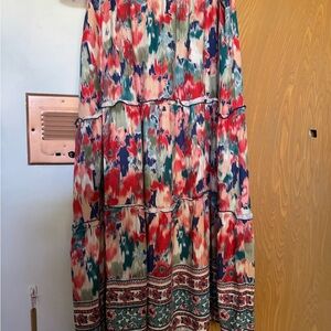 Gilli Vibrant Multicolor Maxi Skirt